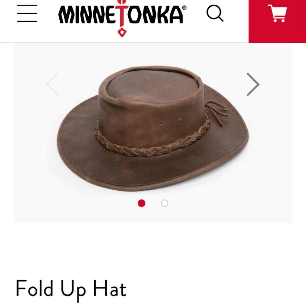 Minnetonka Genuine Leather Fold Up Hat